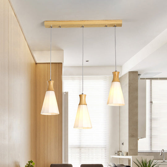 Nordic Style Milk Glass Hanging Light in White for Cloth Shop/Restaurant - Sleek & Stylish