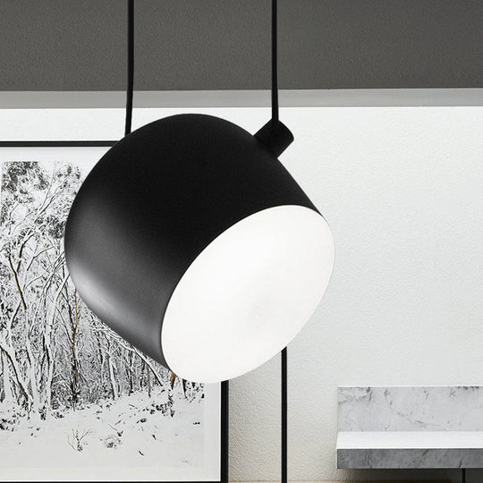Monochrome Metal Pendant Light - Modern Suspension Lighting For Living Room 1 / Black 7