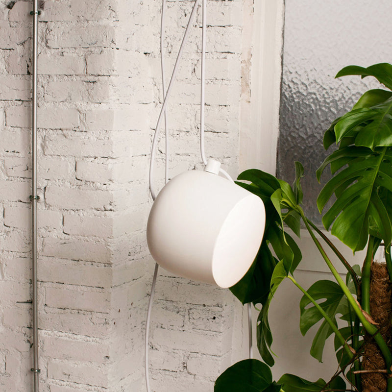 Monochrome Metal Pendant Light - Modern Suspension Lighting For Living Room