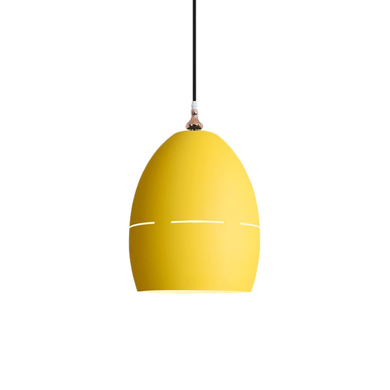 Metal Oval Suspension Light - Macaron Loft Hanging 1 For Dining Room