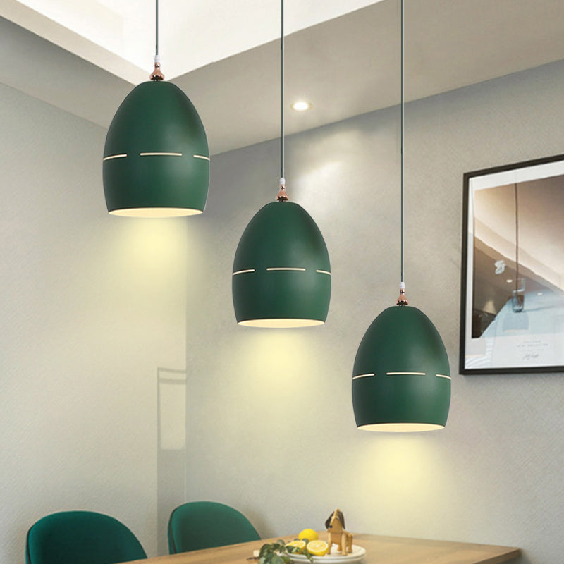 Macaron Loft Metal Oval Suspension Light - Stylish Hanging Light for Dining Room