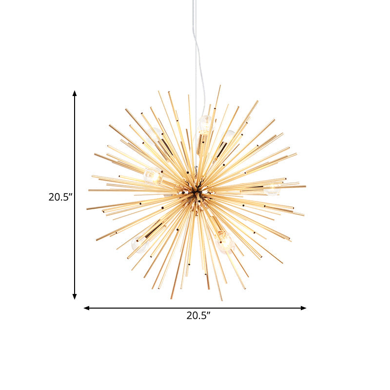 Modern Metal Led Gold Sputnik Chandelier Pendant Light 20.5/22.5 Diameter