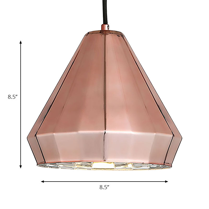 Mini Rose Gold Pendant Light for Bar Counter - Post Modern Metal Ceiling Lamp