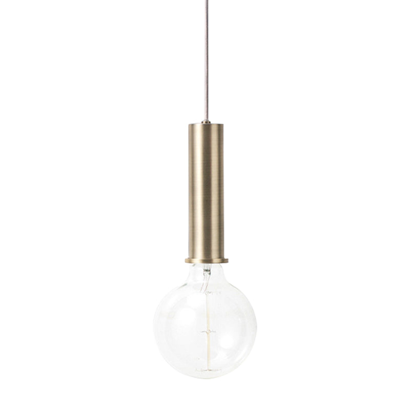 Mini Macaron Loft Metal Pendant Light - Single Hanging Lamp For Cafes Black/Blue/Pink/White