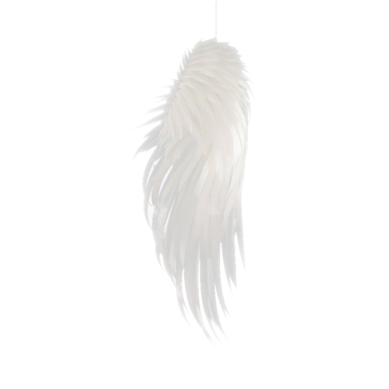 Modern Feather Pendant Light - Elegant White Suspended Lighting For Hotel Or Childs Bedroom