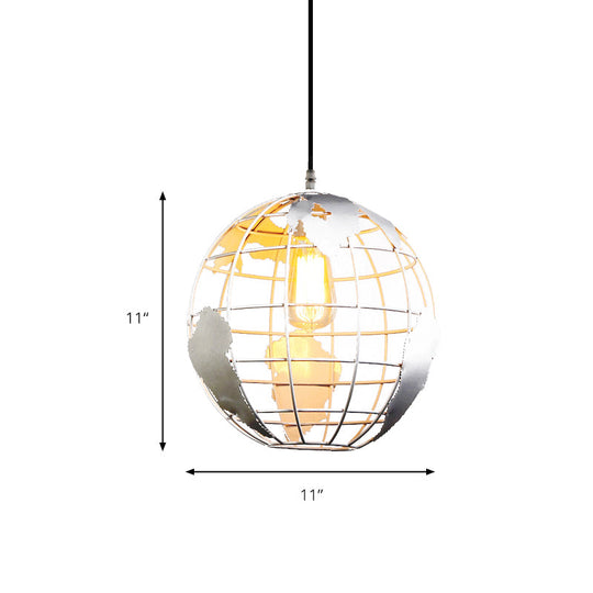 Modern Metal Globe Cage Pendant Light - Ideal For Restaurants