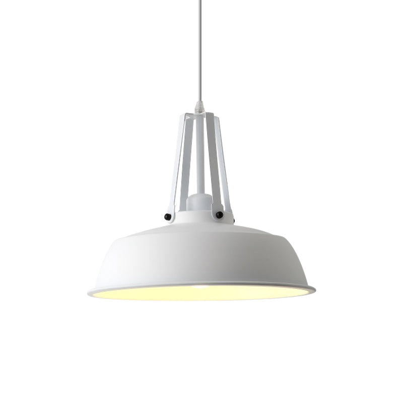 Minimalist Metal Drum Pendant Light - 14/18 Dia 1 Black/White/Grey