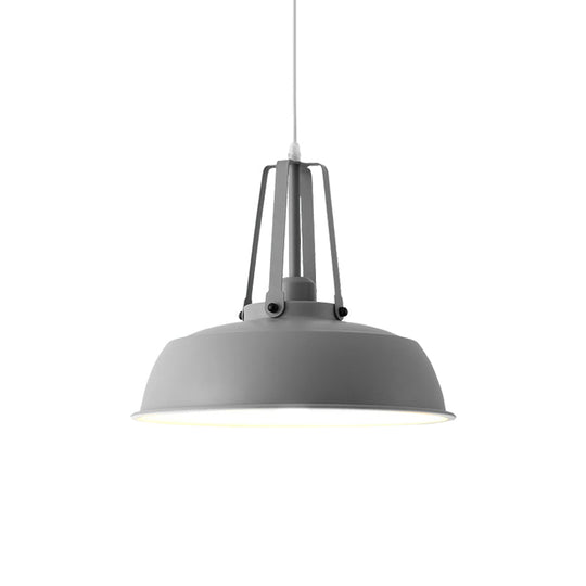 Minimalist Metal Drum Pendant Light - 14/18 Dia 1 Black/White/Grey