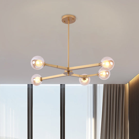 Modern Bubble Glass Ceiling Chandelier With 5/9 Lights - Elegant Luminaire Lighting In Black/Gold 5