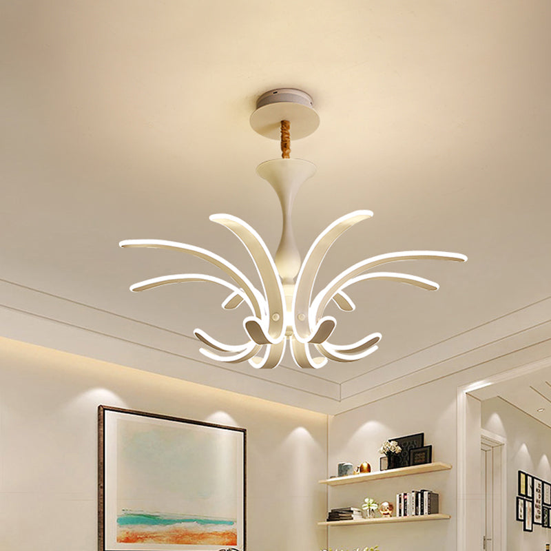 Modern White Fireworks Pendant Chandelier LED Ceiling Lamp for Living Room