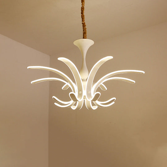 Modern Led White Fireworks Pendant Chandelier - Acrylic Ceiling Lamp For Living Room