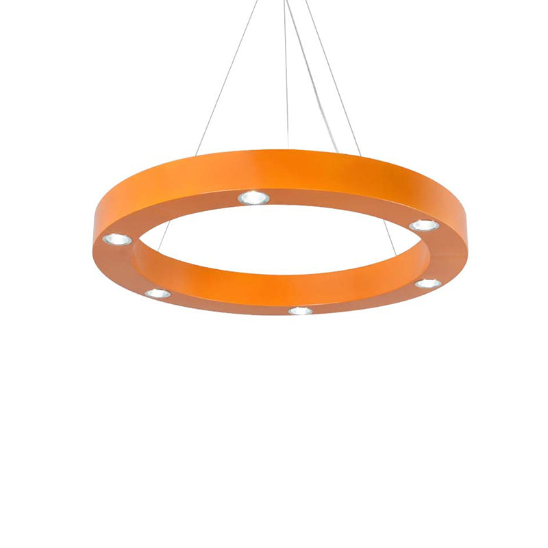 Modern Led Ceiling Pendant | Game Room Ring Hanging Light Durable Metal Finish Stylish & Lovely