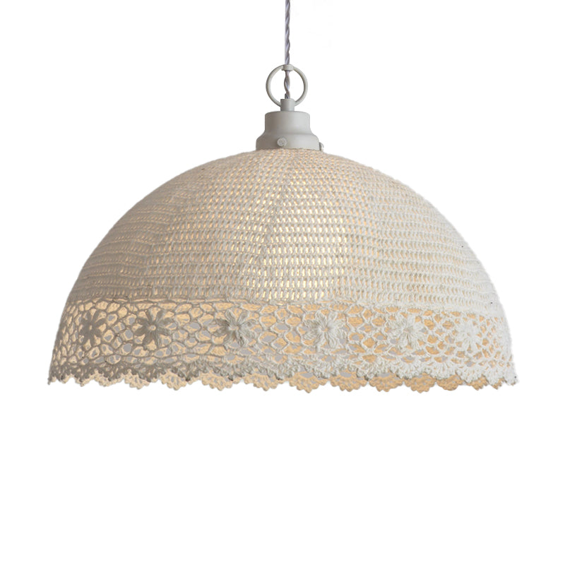 Chic Beige Pendant Light With Fabric Shade - Perfect For Cafe Ambiance