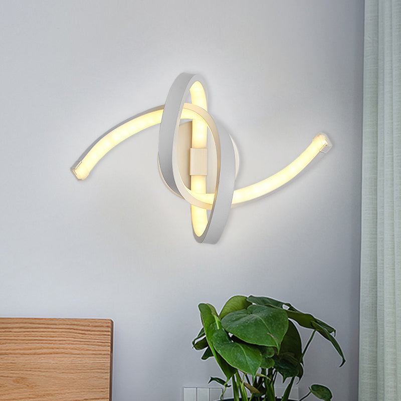 White Nordic Led Wall Sconce With Musical Note Design And Acrylic Shade For Living Room Grey / C