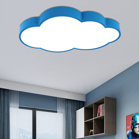 Modern Cloud Ceiling Lamp & Led Flush Light For Hallway - Acrylic Metal Undertint