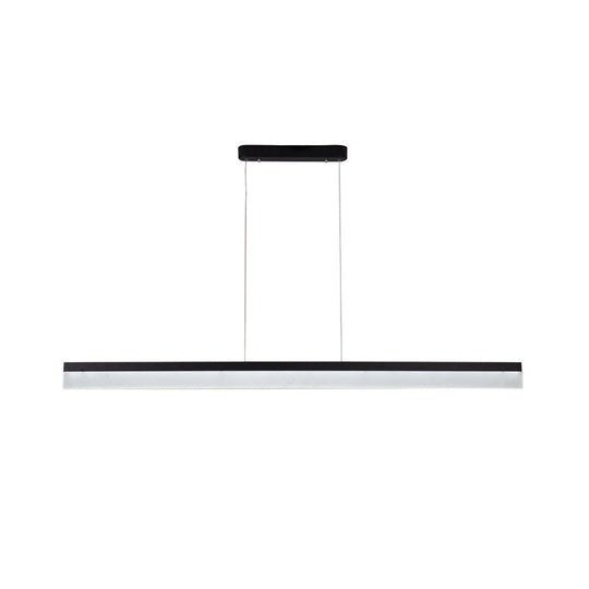 Black Led Acrylic Linear Ceiling Lamp - Ultrathin Wide & Simple Design For Office 23.5/35.5/47