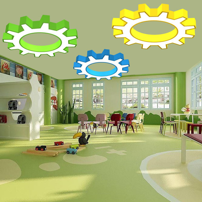 Cartoon Led Ceiling Light In Yellow/Blue Available 3 Sizes: 16/19.5/23.5 Yellow / 16