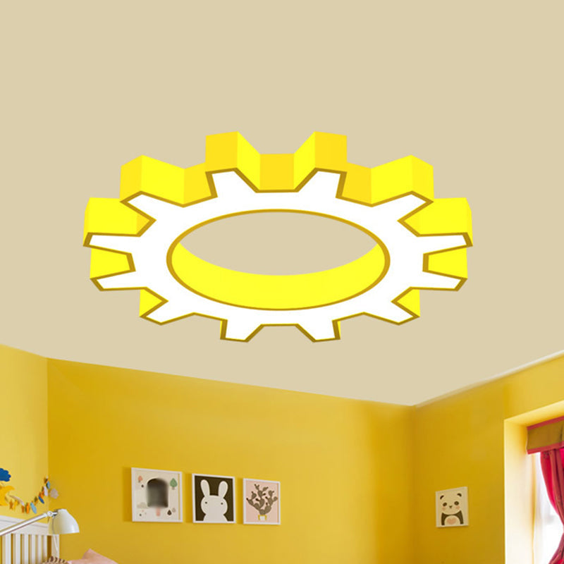 Cartoon Led Ceiling Light In Yellow/Blue Available 3 Sizes: 16/19.5/23.5