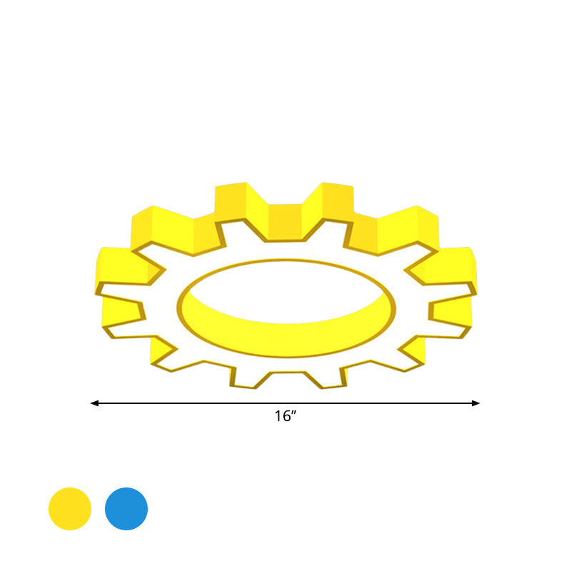 Cartoon Led Ceiling Light In Yellow/Blue Available 3 Sizes: 16/19.5/23.5