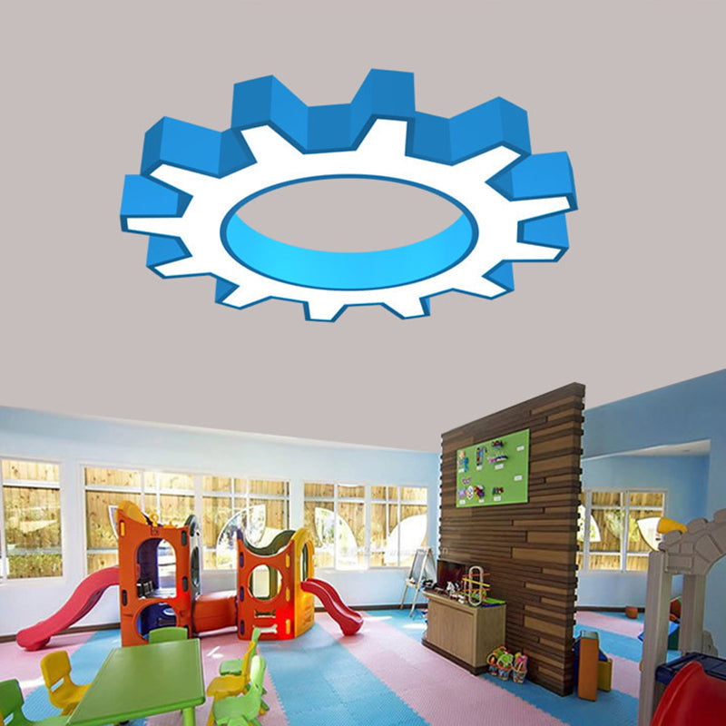 Cartoon Led Ceiling Light In Yellow/Blue Available 3 Sizes: 16/19.5/23.5 Blue / 16