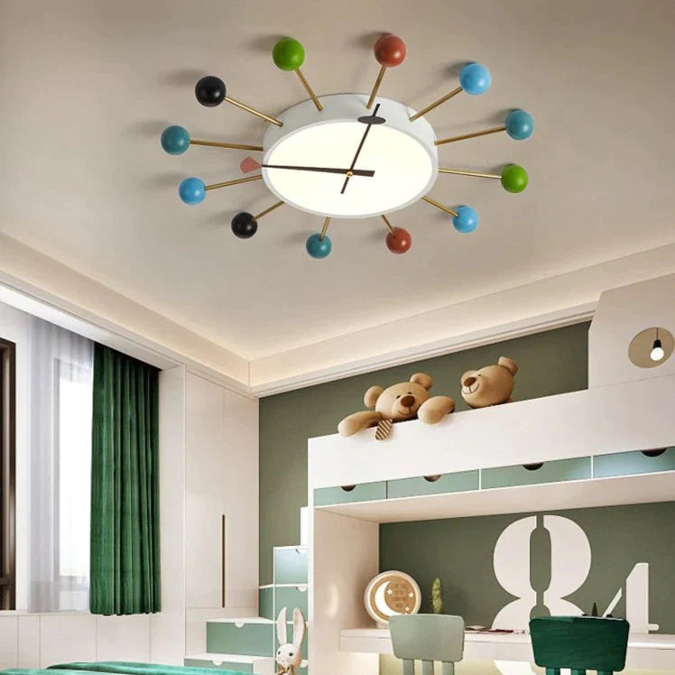 Nordic Personality Macaroon Color Bedroom Led Ceiling Lamp