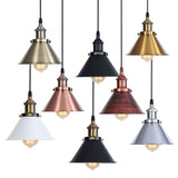 Industrial Cone Pendant Light In Black/Copper/Rust With Cord Grip - Single-Bulb Kitchen Bar Lighting