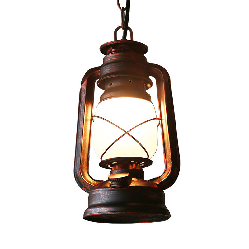 Copper Farmhouse Pendant Light With Milk Glass Shade And 1 Bulb - Sizes 5.5 7 Or 8 Wide