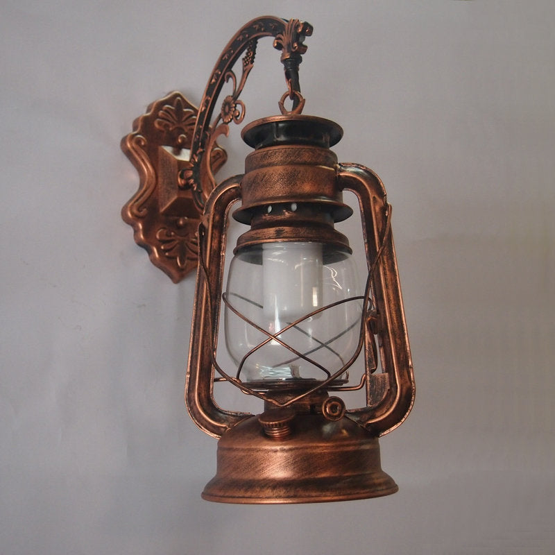 Nautical Wall Lamp With Clear Glass And Kerosene Light - Perfect For Dining Rooms Copper / A