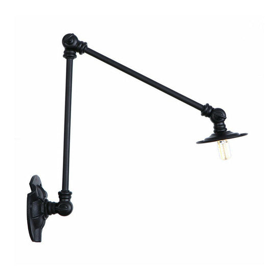 Adjustable 2-Arm Wall Light With Studio Task Lamp In Black Various Length Options / 4