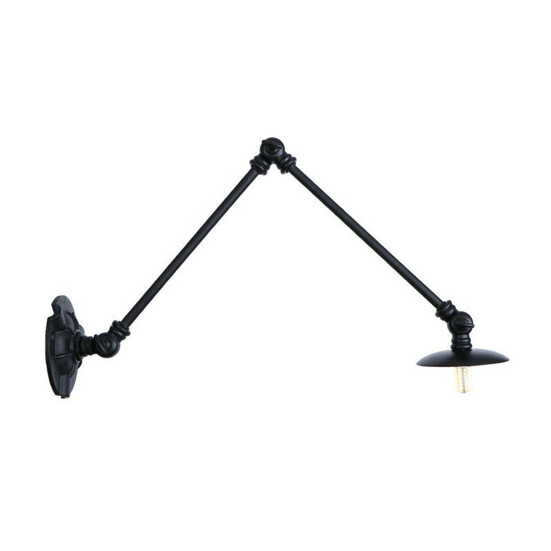 Adjustable 2-Arm Wall Light With Studio Task Lamp In Black Various Length Options / 8