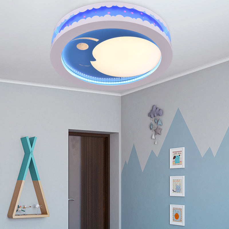Art Deco Led Circle Kids Bedroom Ceiling Light Fixture Acrylic Shopify