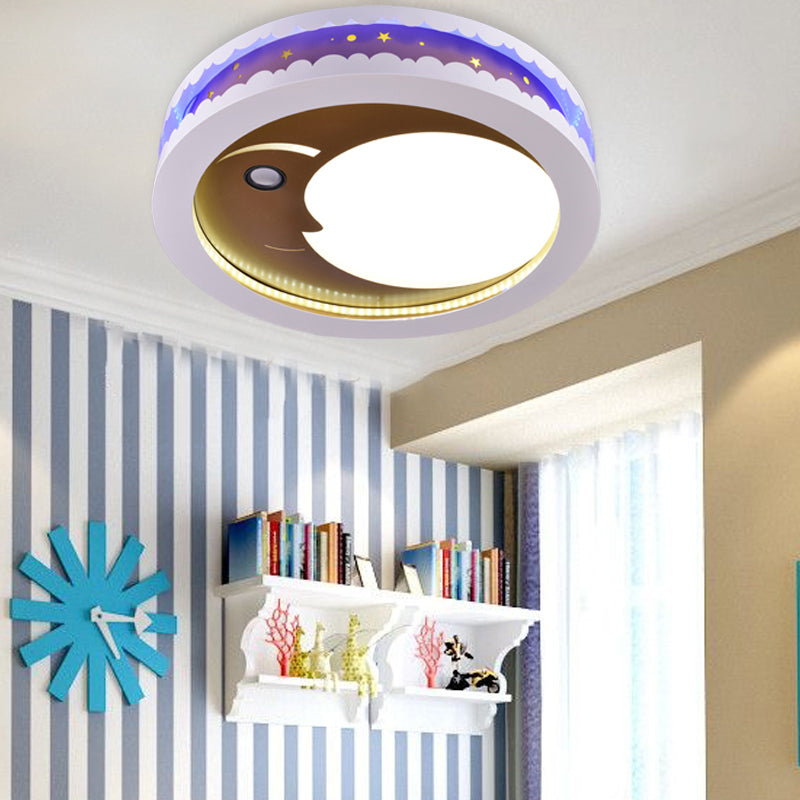 Art Deco Led Circle Kids Bedroom Ceiling Light Fixture Acrylic Shopify