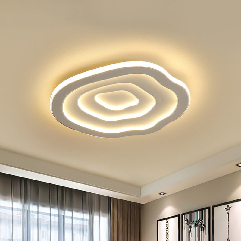 Led White Flush Mount Ceiling Lamp With Modern Acrylic Shade - 16/19.5 For Bedroom / 16 Flower