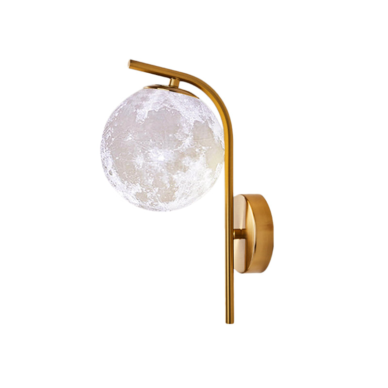 Modern Brass Wall Mounted Bedside Lamp With Grey/Clear Water/White Glass Shade