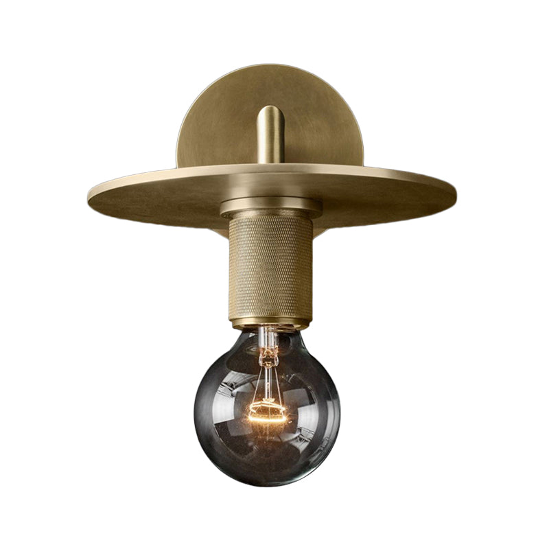 Minimalist Bronze Wall Sconce With Glass Shade Options / C