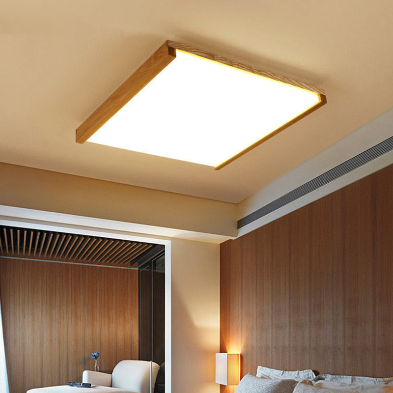 14.5/25.5/38 Nordic Acrylic Hotel Led Flushmount Ceiling Light Warm/White Wood / 14.5 Warm