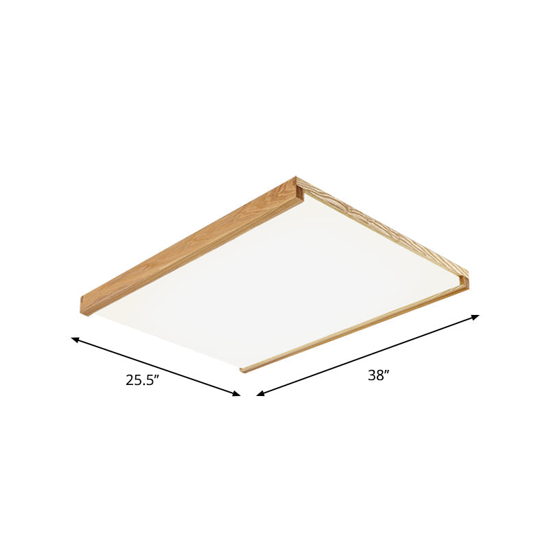 Nordic Square Flushmount LED Ceiling Light in Warm/White Light - 14.5"/25.5"/38" Wide Acrylic Fixture for Hotel