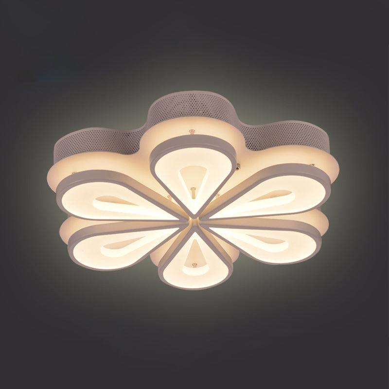 Stylish Raindrop Flushmount Acrylic Led Ceiling Light: Modern Blossom Design - Warm/White Light
