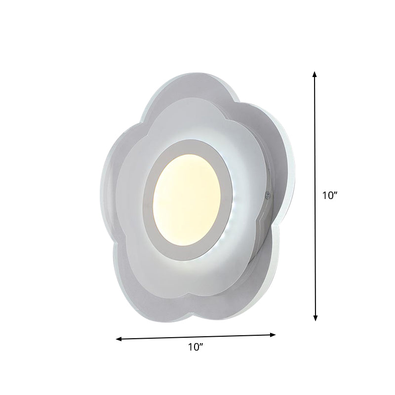 Simplicity Flush Wall Sconce: Bedroom Led Light Kit In Warm/White