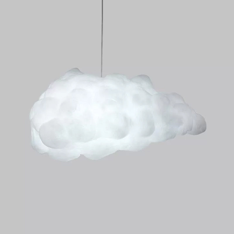 Cloudy Pendant Light Artistry Fabric 1-Head Ceiling - White