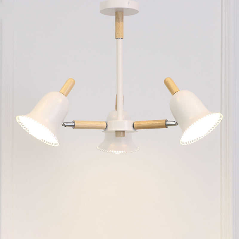 White Nordic Ceiling Pendant Wood Chandelier For Stylish Living Room Décor 3 /