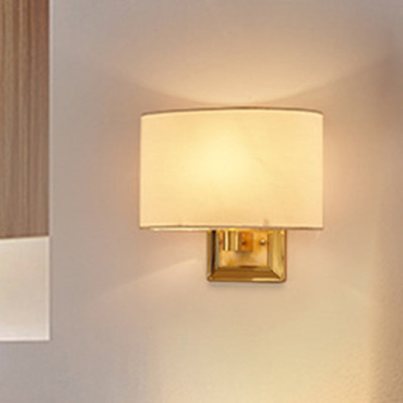 Curved Wall Mounted Lamp: Minimalist 1-Light Sconce Light Chrome/Gold Finish For Dining Room