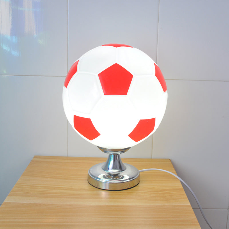 Opal Glass Football Table Light - Stylish 1-Head Sport Reading For Study Room