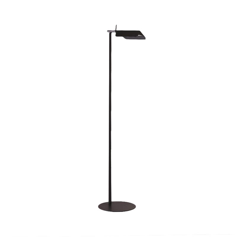 Modern Metal Floor Lamp For Bedroom- Black/White/Blue Folded Standing Light