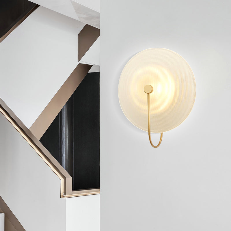 Gold Metal Wall Lamp With Postmodern Design And 1 Light For Living Rooms