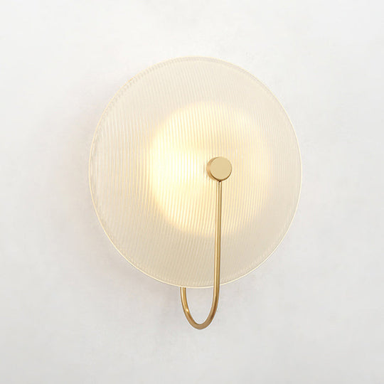 Gold Metal Wall Lamp With Postmodern Design And 1 Light For Living Rooms