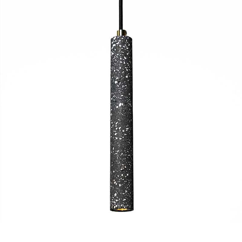 Nordic Cylindrical Pendulum Light  Hanging Pendant in White/Black
