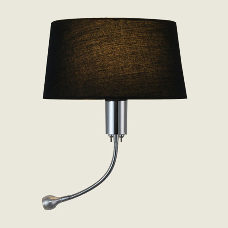 Modern Flush Wall Sconce With Half-Empire Shade - 1 Head Bedroom Spotlight Lamp For Reading