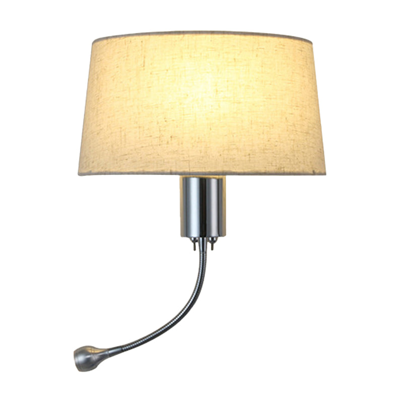 Modern Flush Wall Sconce With Half-Empire Shade - 1 Head Bedroom Spotlight Lamp For Reading