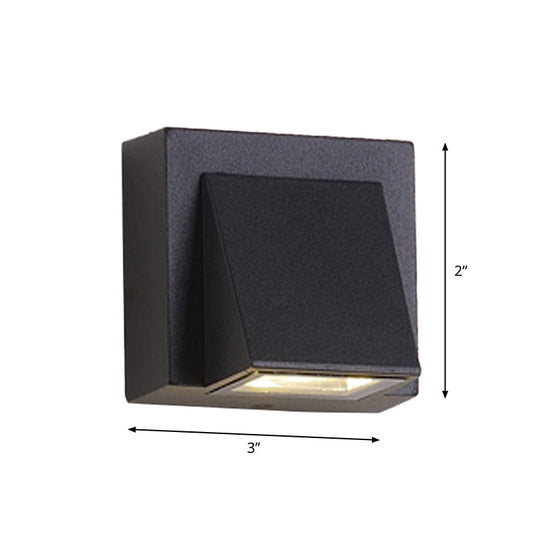 Minimalist Triangle Aluminum Flush Wall Sconce - Small/Large Black Corridor Lamp